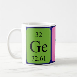 Taza De Café Mug de nombre de tabla periódica Georg
