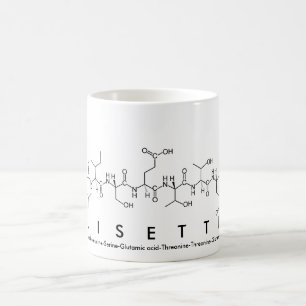 Taza De Café Mug de nombre del péptido de lisette