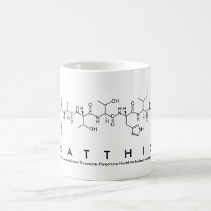 Taza De Café Mug de nombre del péptido de Matthis