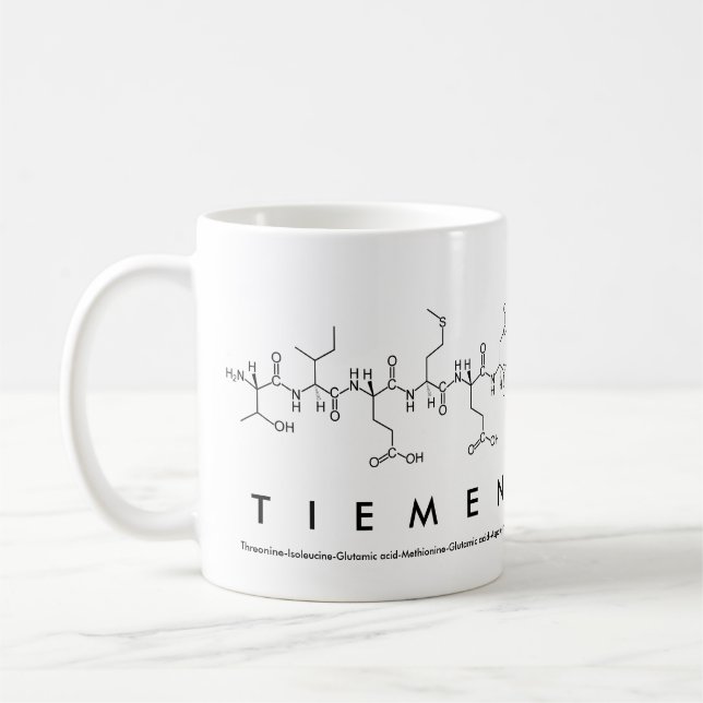 Taza De Café Mug de nombre del péptido de tiemen (Izquierda)