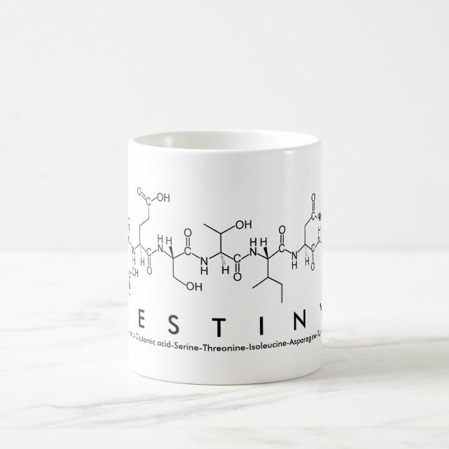 Taza De Café Mug de nombre del péptido destino