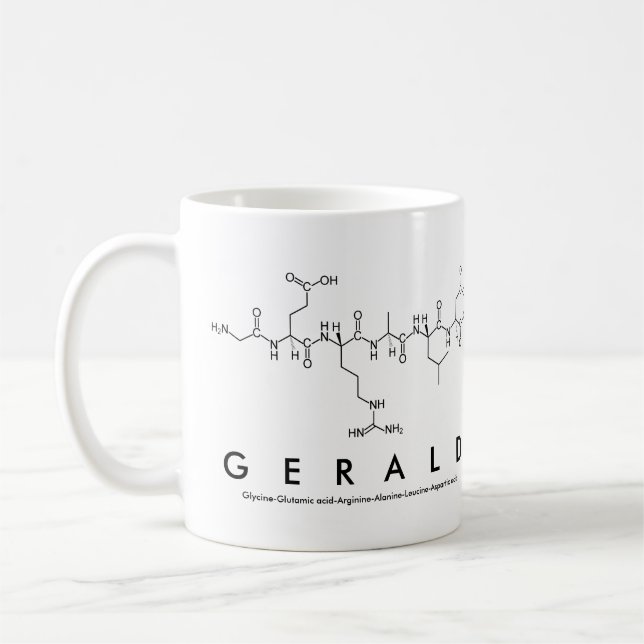 Taza De Café Mug de nombre del péptido Gerald (Izquierda)