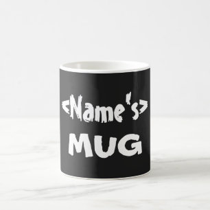 Taza De Café Mug de nombre negro personalizado