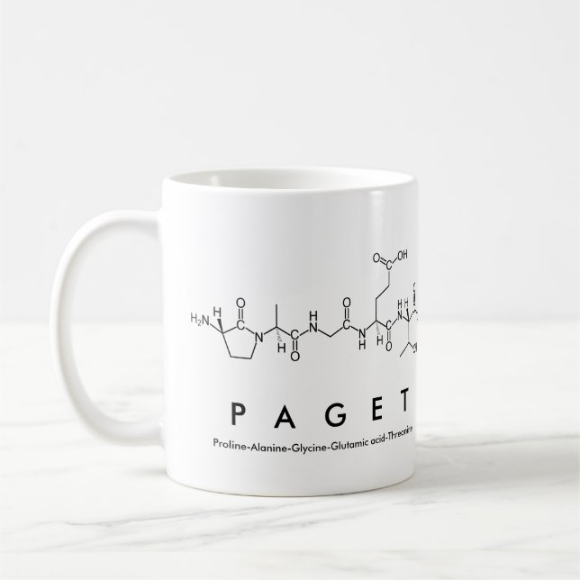 Taza De Café Mug de nombre péptido de Paget (Izquierda)