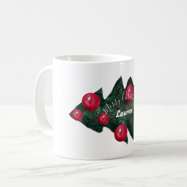 Taza De Café Mug de nombre personalizado de navidades (Anverso izquierdo)