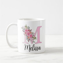 Mug de nombre personalizado - Diseño inicial elega