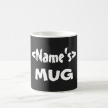 Mug de nombre personalizado negro