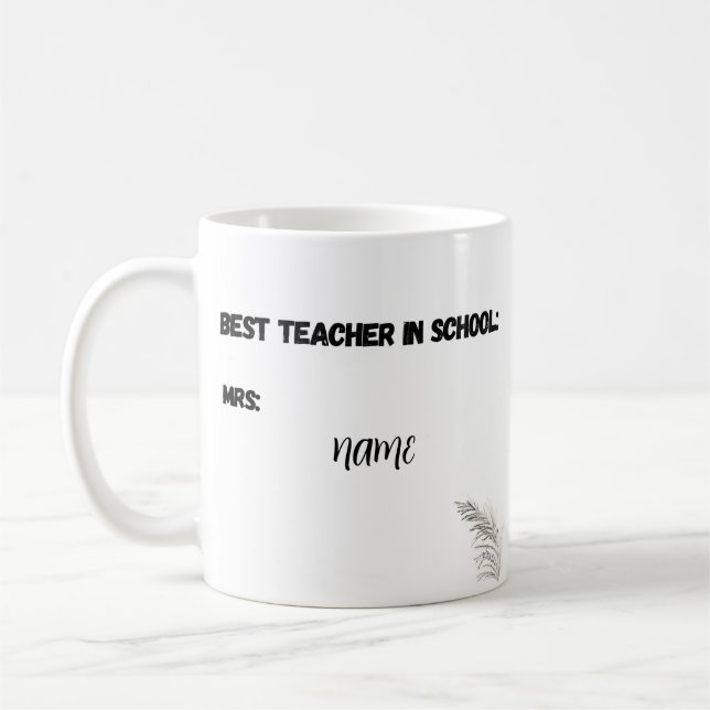 Taza De Café Mug de nombre personalizado - Regalo escolar para  (Izquierda)