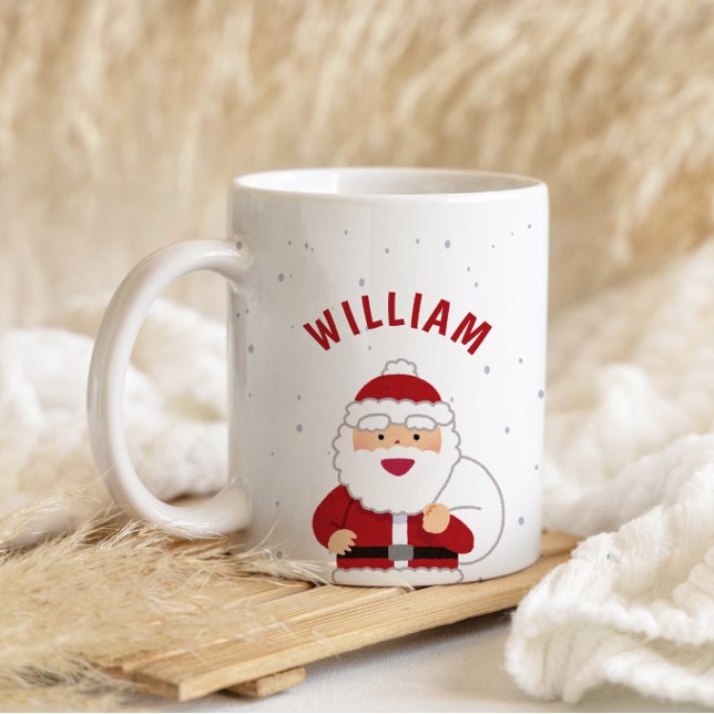 Taza De Café Mug de nombre personalizado Santa (Subido por el creador)