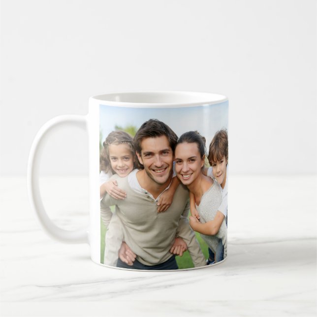 Taza De Café Mug. de nombres de fotos familiares (Izquierda)