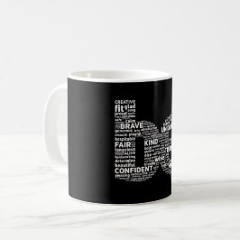 Taza De Café Mug de nube de palabras motivadoras