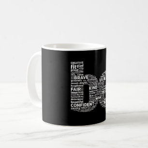 Taza De Café Mug de nube de palabras motivadoras