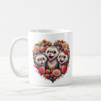 Taza De Café Mug de núcleo de algodón de Ferret Cubierta Adorab