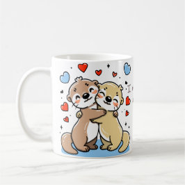 Taza De Café Mug de nutrias románticas