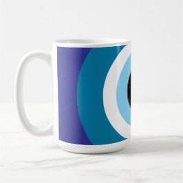 Taza De Café Mug de ojos de malvado azul moderno