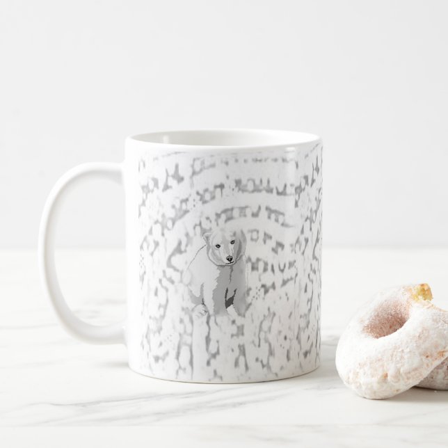 Taza De Café Mug. de oso polar (Con donut)