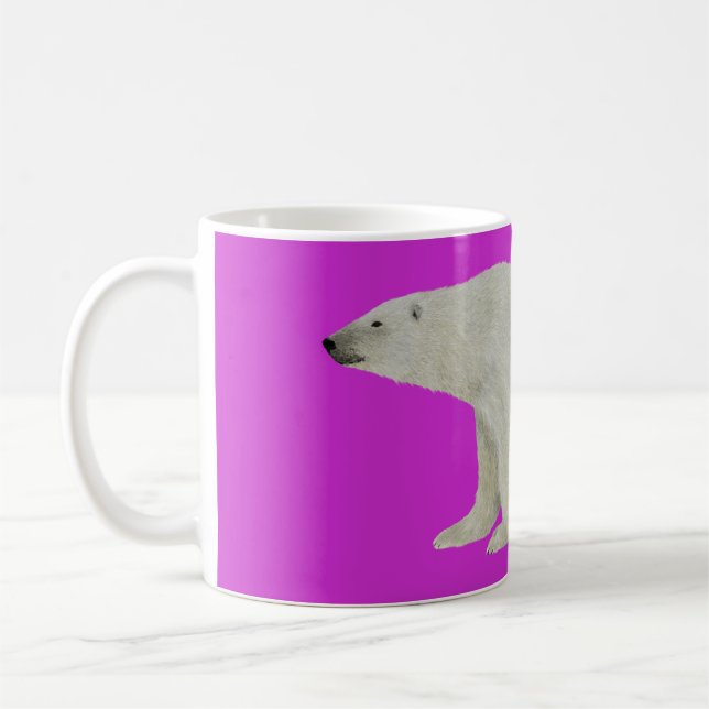 Taza De Café Mug de oso polar en rosa (Izquierda)
