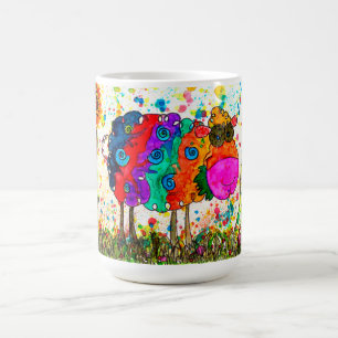 Taza De Café Mug de oveja dulce y colorida