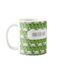 Mug. de oveja pixel personalizada