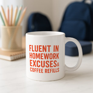 Taza De Café Mug de padres divertidos; ejercicios de fluidez en