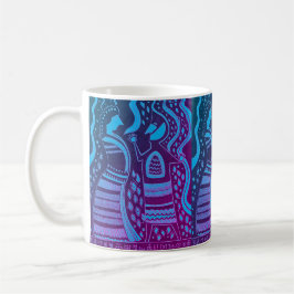 Taza De Café Mug de pareja azul de inspiración griega