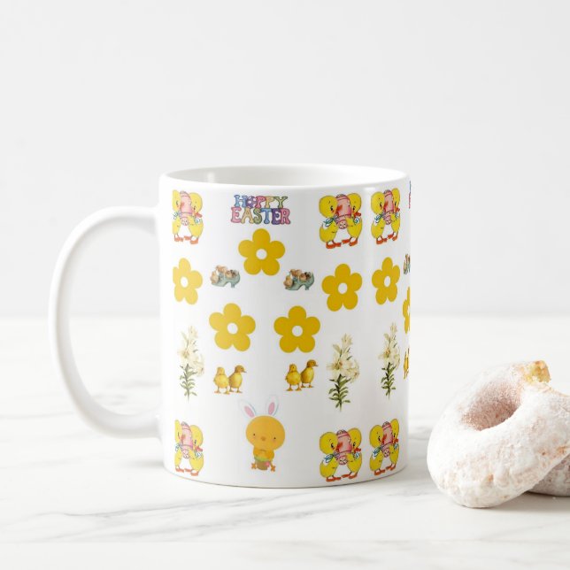 Taza De Café Mug de Pascua (Con donut)