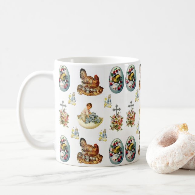 Taza De Café Mug de Pascua (Con donut)