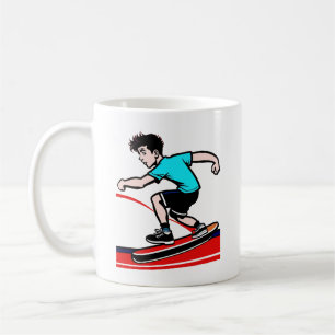 Taza De Café Mug de patineta infantil