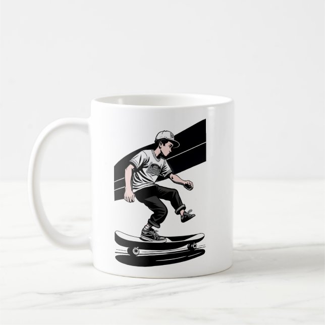 Taza De Café Mug de patineta infantil (Izquierda)