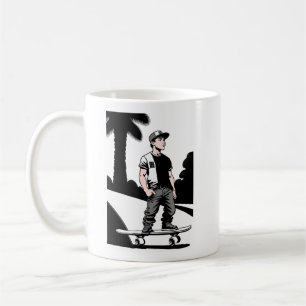 Taza De Café Mug de patineta infantil