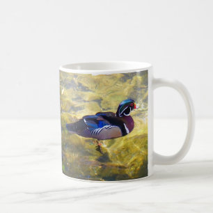 Taza De Café Mug de pato de madera
