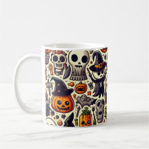 Mug de patrón de Halloween festivo