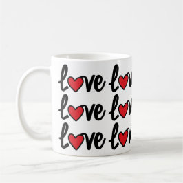 Taza De Café Mug de patrón de repetición de amor moderno