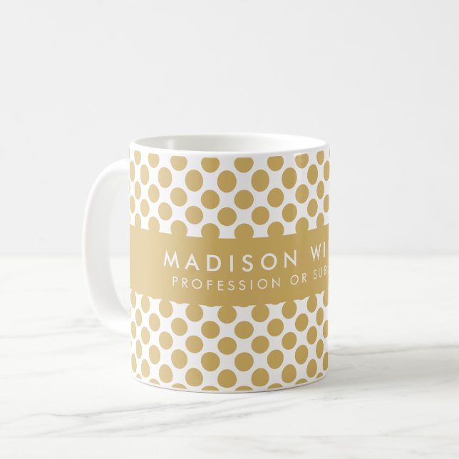 Taza De Café Mug de patrón geométrico personalizado (Anverso izquierdo)