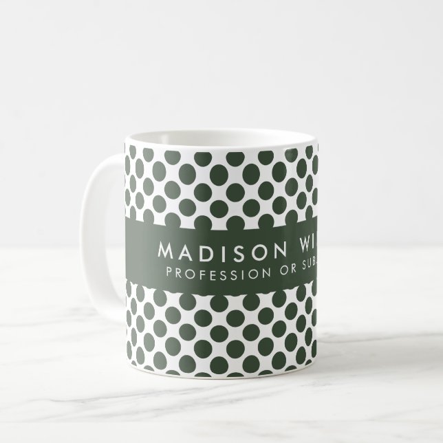 Taza De Café Mug de patrón geométrico personalizado (Anverso izquierdo)