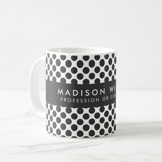 Taza De Café Mug de patrón geométrico personalizado (Anverso izquierdo)