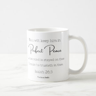 Taza De Café Mug de paz perfecto Isaiah 26:3