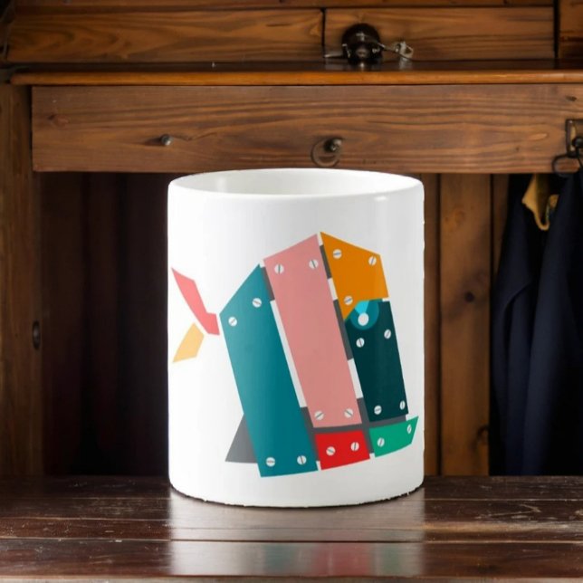 Taza De Café Mug de peces geométricos mecánicos (Subido por el creador)