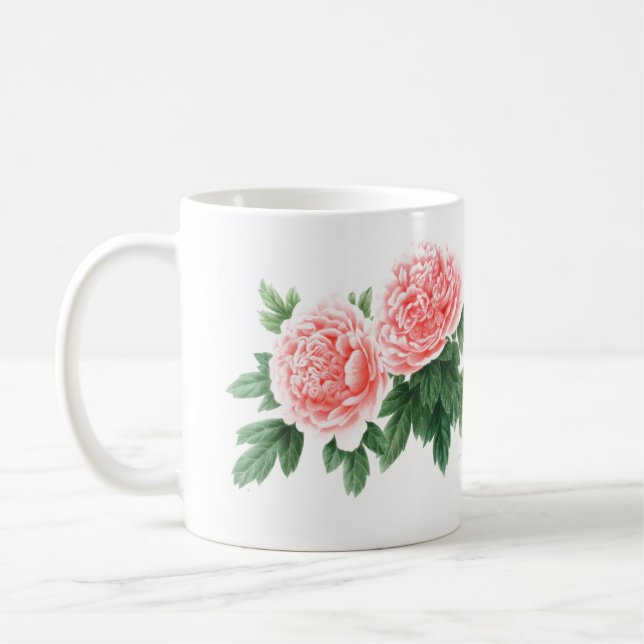 Taza De Café Mug de peonies (Izquierda)