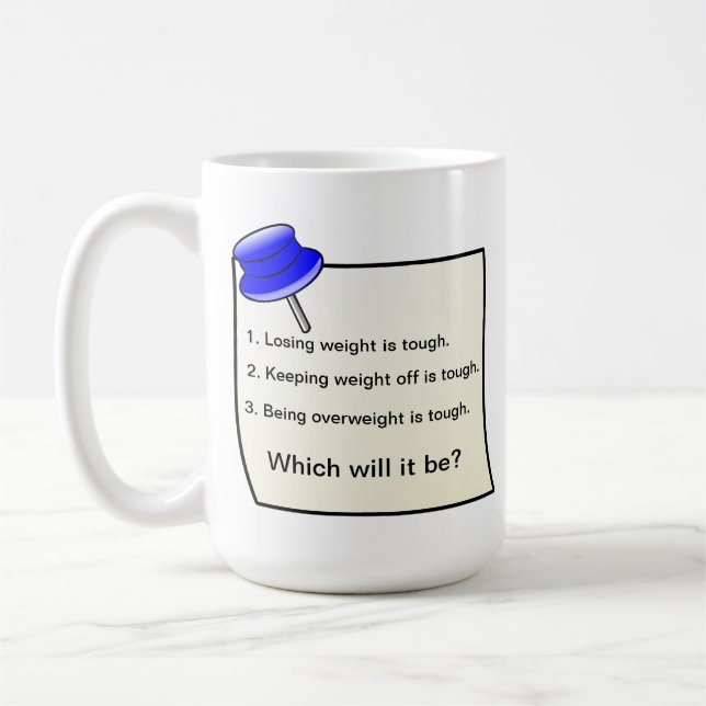 Taza De Café Mug. de pérdida de peso motivacional inspiradora (Izquierda)