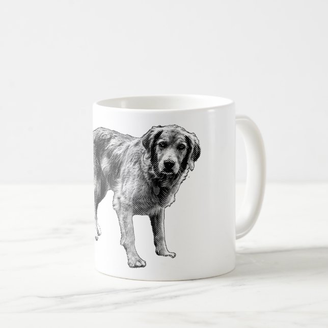 Taza De Café Mug de perro cómico espeluznante (Anverso derecho)