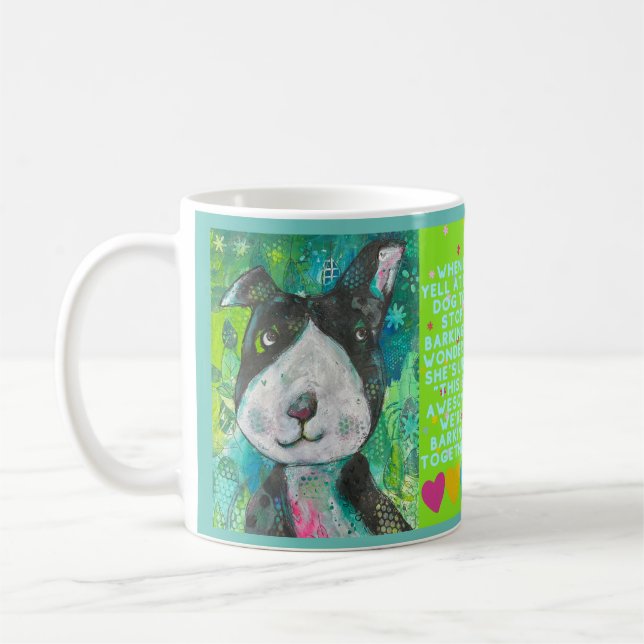 Taza De Café Mug de perro de ladrido (Izquierda)