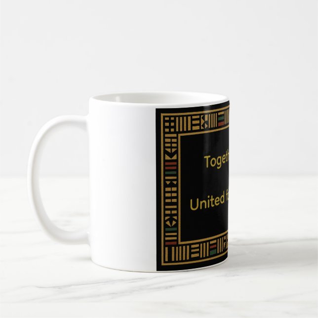 Taza De Café Mug de Personalizable African Gold Kente (Izquierda)