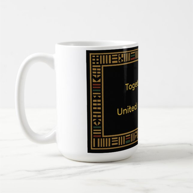 Taza De Café Mug de Personalizable African Gold Kente (Izquierda)