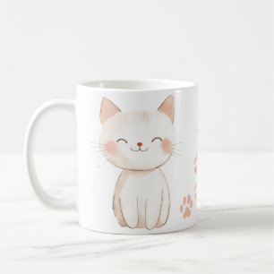 Taza De Café Mug de Personalizado de gato con pinturas - Adorab