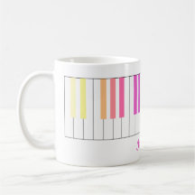 Mug de piano gradiente de color alegre