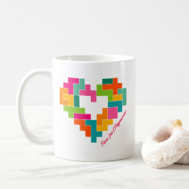 Taza De Café Mug de piezas, amor y poligominoas