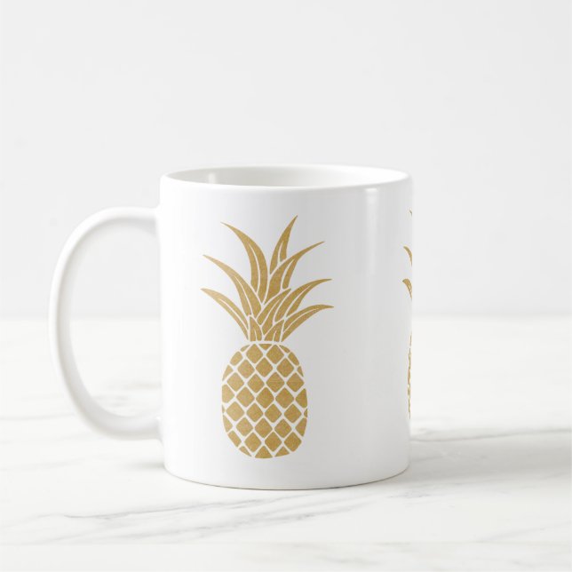 Taza De Café Mug. de piña de oro (Izquierda)