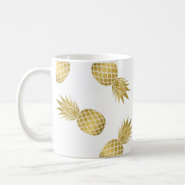Taza De Café Mug. de piñas de oro Faux