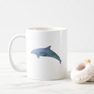Taza De Café Mug de pintura de acuarela de delfín